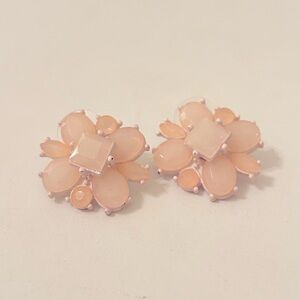 Pink Gemstone Statement Earrings